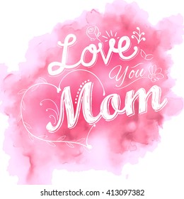 illustration of colorful Happy Mother's Day card