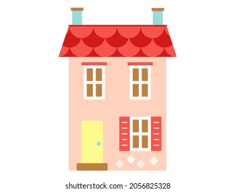 Illustration of a colorful house.