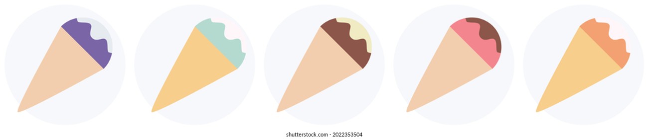 illustration of colorful ice-cream isolated on a white background