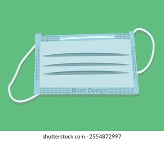 illustration of a colorful medical mask. hospital medical mask