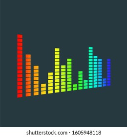 Illustration Of Colorful Musical Bar Showing Volume. Concept Of Equalizer