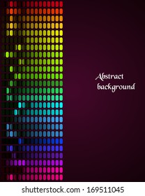 illustration of colorful musical bar showing volume on black background 