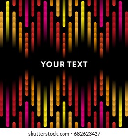 Illustration of colorful musical bar showing volume. Colorful music equalizer sound waves background. Vector illustration, Graphic Design Editable For Your Design. 