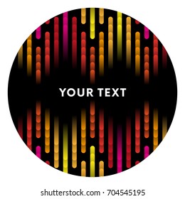 Illustration of colorful musical bar showing volume. Sticker. Colorful music equalizer sound waves background. Vector illustration, Graphic Design Editable For Your Design.