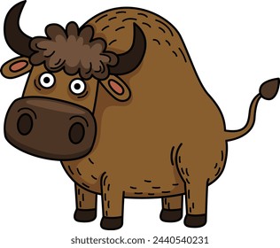 illustration of colorful ox outline white on background vector