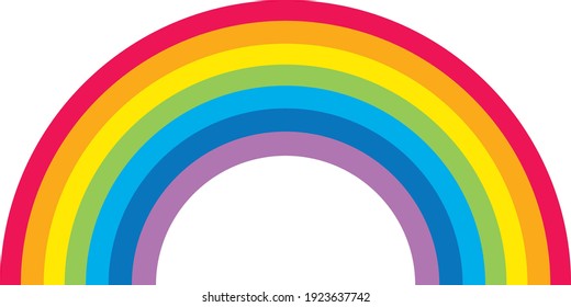 Illustration of the colorful rainbow