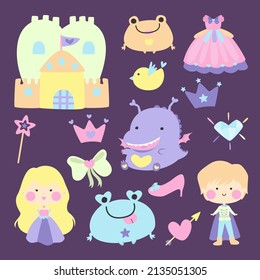 illustration of colorful rainbow objects