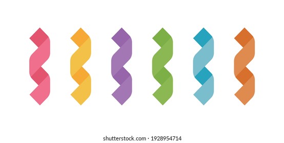 Illustration of colorful ribbon icons.