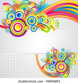 illustration of colorful shape on abstract background