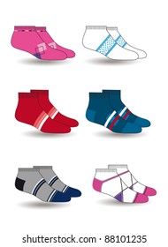illustration with colorful socks