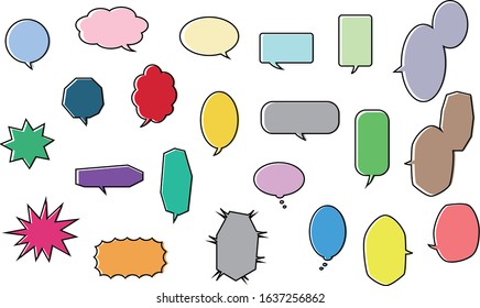 Illustration of colorful speech bubbles