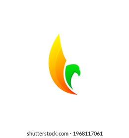 Illustration of colorful style gradient bird logo