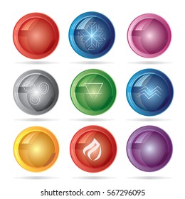 illustration of colorful symbols