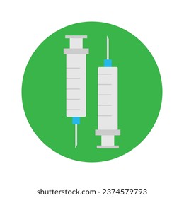 Illustration of a colorful syringe