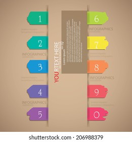 illustration colorful tag vector for Abstract business infographic  background