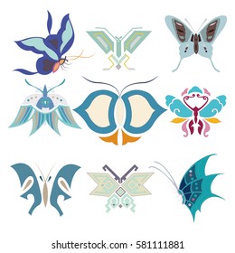 illustration colorful vector butterfly pattern