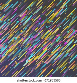 Illustration of Colorful Vector Lines. Abstract Festive Paper Strips Banner Background Template