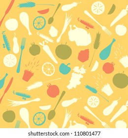 illustration of colorful vegetable patterned background