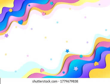 Illustration of colorful wave background template