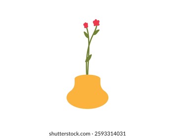 Illustration of an Colorfull Flower in Vase