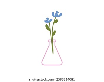 Illustration of an Colorfull Flower in Vase