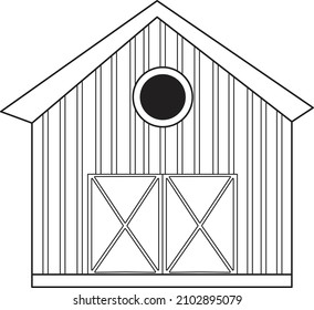 Illustration Coloring Barn Farm Building Stock Vector (Royalty Free ...