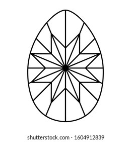 illustration coloring book easter egg, Design T shirt, postcard, flyer, brochure. Vector artwork illustration. vector page for children and adult. anti stress therapy. isolated on white background