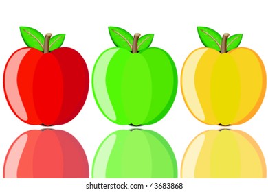 illustration of colors apples