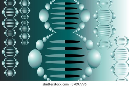 Illustration of colour of DNA model	