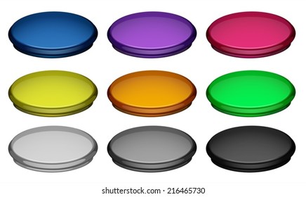 Illustration of the colourful buttons on a white background