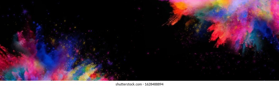 Illustration of colourful explosion,powder,Ink Water for Happy Holi