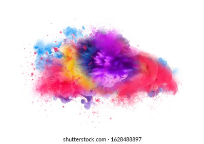 Illustration of colourful explosion,powder,Ink Water for Happy Holi