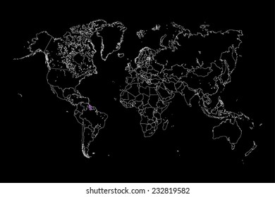 An Illustration of a colourfully filled outline of  Guyana
