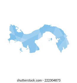 An Illustration of a colourfully filled outline of Panama