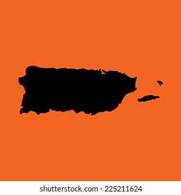 An Illustration of a colourfully filled outline of  Puerto Rico