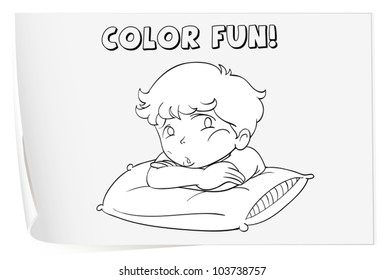 Illustration eines Farbblattes (Junge)