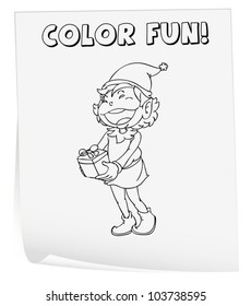 Illustration eines Farbblattes (elf)