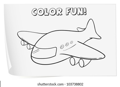 Illustration of a colouring worksheet (plane)