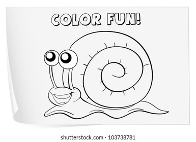 Ilustración de una hoja de cálculo de color (caracol)