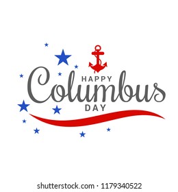 Illustration Of Columbus Day Background.