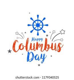 Illustration Of Columbus Day Background.