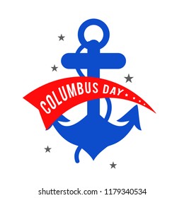 Illustration Of Columbus Day Background.