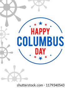 Illustration Of Columbus Day Background.