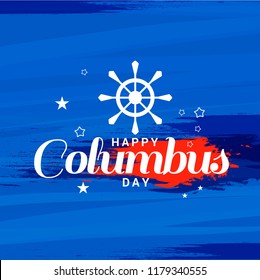 Illustration Of Columbus Day Background.
