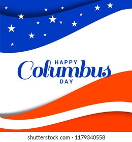 Illustration Of Columbus Day Background.