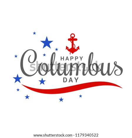 Illustration Of Columbus Day Background.