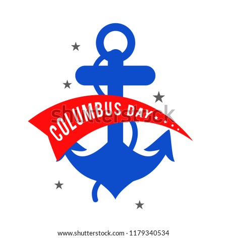 Illustration Of Columbus Day Background.