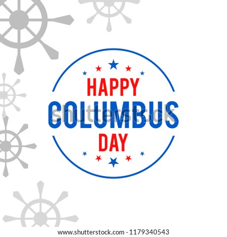 Illustration Of Columbus Day Background.