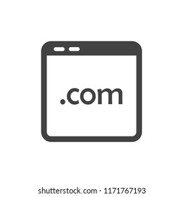 Illustration of .com website icon. .com websice vector image for UI, web design, app design