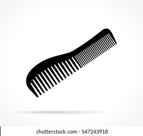 Illustration of comb icon on white background